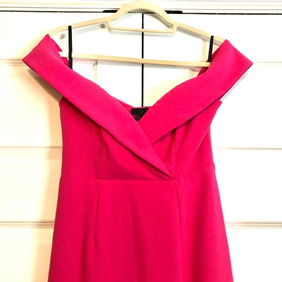 NWT REVOLVE x NBD Paris Samuel Gown Off Shoulders Fuchsia Pink XS MSRP $270 - Picture 5 of 7